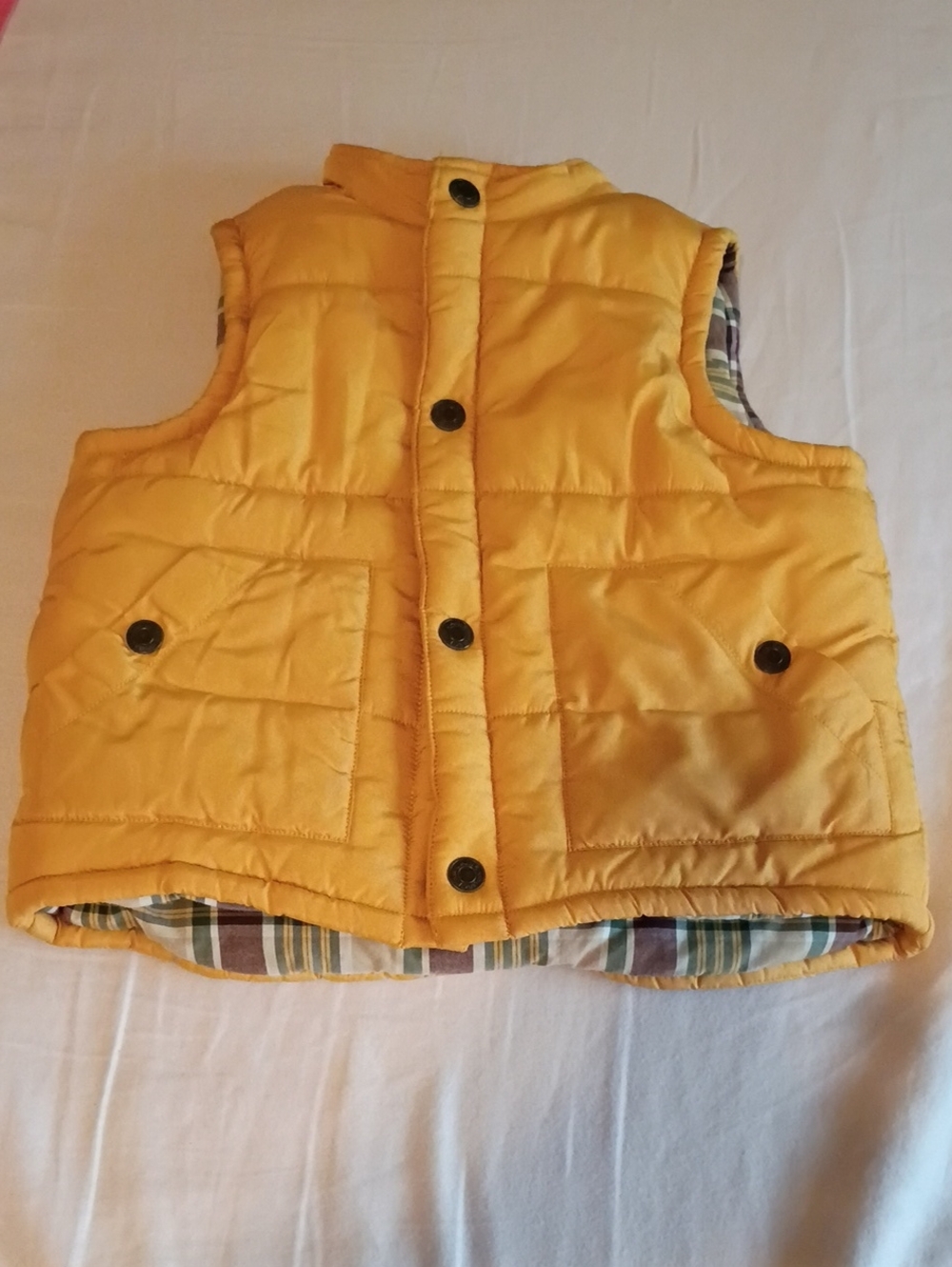 Janie And Jack Gold Quilted Lined Puffer Vest